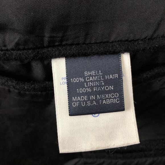 VTG LANDS' END Camel Hair Blazer Men's Sz 48R Black Sport Coat Classic USA Made‎ - Picture 7 of 16